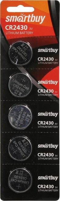 Smartbuy CR2430/5B (100/2000) (SBBL-2430-5B) (5 шт. в уп-ке) - фото 1 - id-p211090416