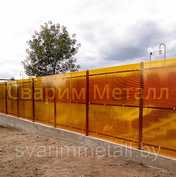 Забор из поликарбоната, желтый - фото 7 - id-p211128283