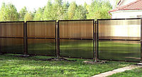 Забор из поликарбоната, коричневый
