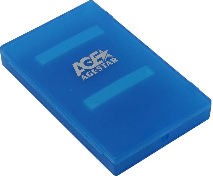 Мобильное шасси AgeStar SUBCP1-Blue (Внешний бокс для 2.5" SATA HDD USB2.0) - фото 1 - id-p211089324