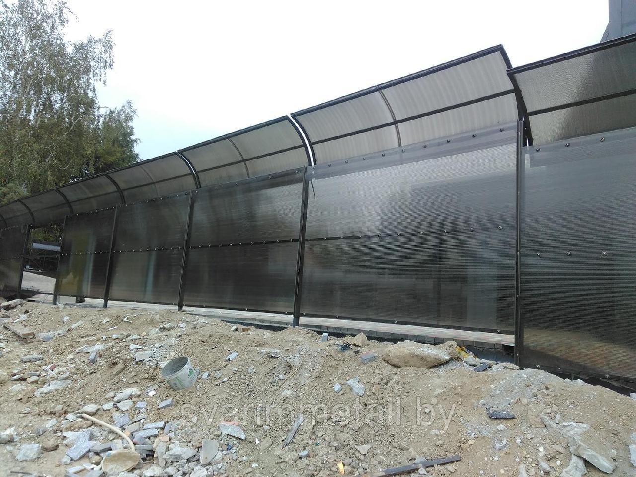 Забор из поликарбоната, зеленый - фото 3 - id-p211143934