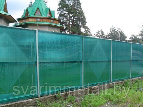 Забор из поликарбоната, зеленый - фото 8 - id-p211143934