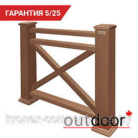 Ограждение из ДПК Outdoor "Кантри плюс" 1000*1000 мм. 3D STORM дуб