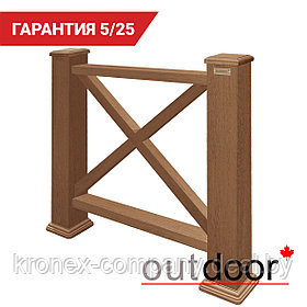 Ограждение из ДПК Outdoor "Кантри" 1000*1500 мм. 3D STORM дуб