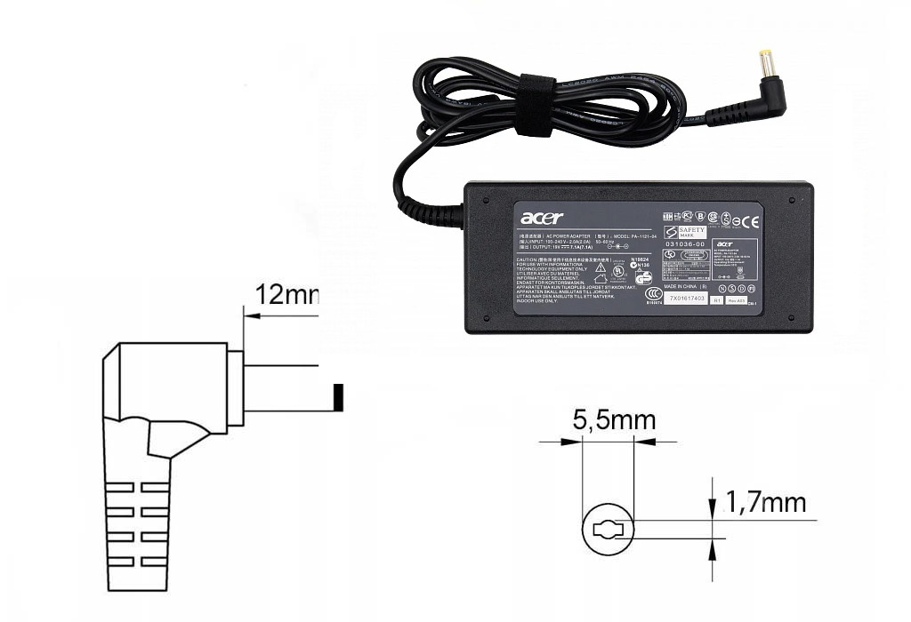 Оригинальная зарядка (блок питания) для ноутбука Acer ADP-135KB T, PA-1131-16,135W, штекер 5.5x1.7 мм - фото 1 - id-p211165959