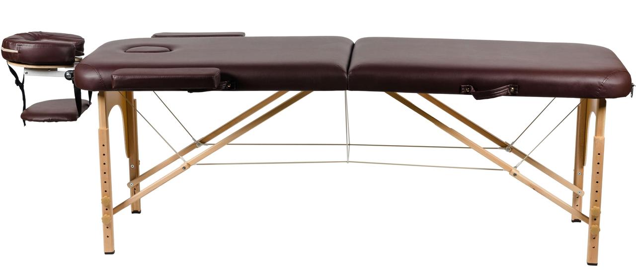 Массажный стол Atlas Sport складной 2-с деревянный 60 см. + сумка (коричневый) - фото 9 - id-p211165809