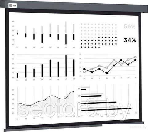 Проекционный экран CACTUS Wallscreen 180x180 CS-PSW-180X180-SG, фото 2
