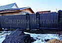 Забор из евроштакетника (металлоштакетник), черный, фото 2