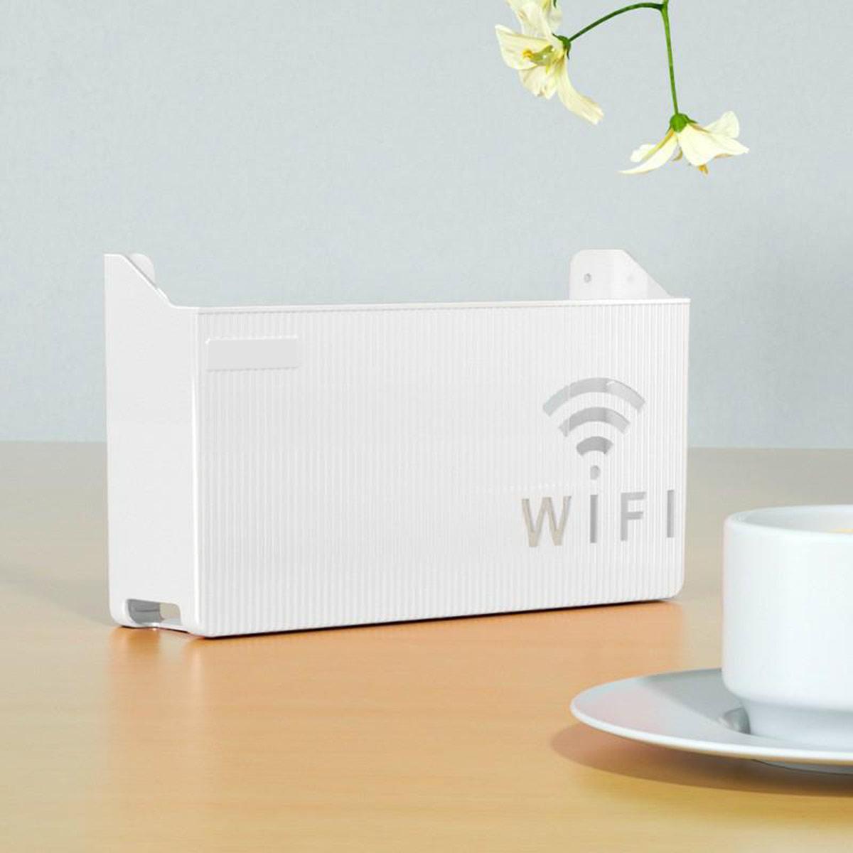 Пластиковый держатель для WiFi роутера белый SiPL - фото 4 - id-p211169957