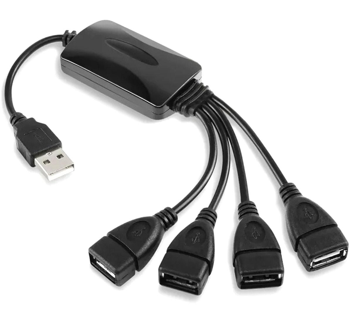 Адаптер USB HUB переходник USB A / 4 USB A SiPL - фото 1 - id-p211169992