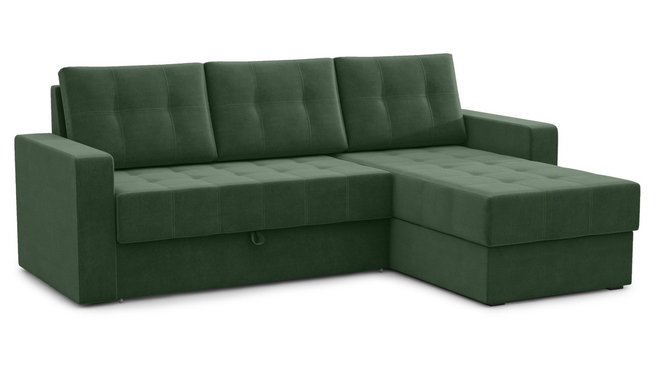 Угловой диван Олимп велюр Amigo green