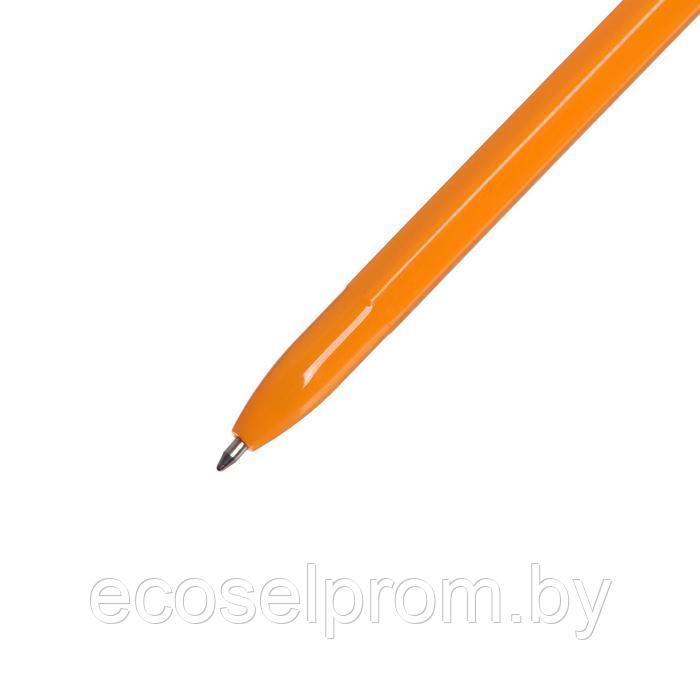 Шариковая ручка: жёлтый корпус, с зеленым колпачком, цвет чернил-зеленый, арт.051/зел. - фото 3 - id-p211170076