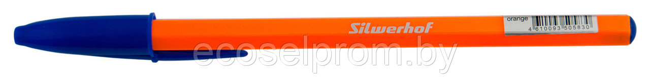 Ручка шариковая Silwerhof Orange d=0.7мм чернила син. одноразовая ручка линия 0,54мм шестигр.