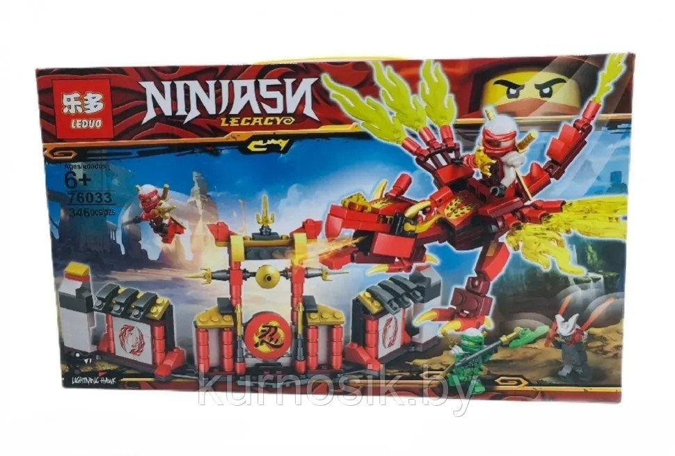 Конструктор LEDUO 76033 Ниндзя "Атака замка" Ninjago 346 деталей - фото 4 - id-p211170922