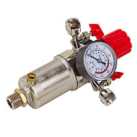 Фильтр-регулятор с индикатором давления для пневмосистем с б/с поворотными и краниками(10Мк, 800 л/мин,