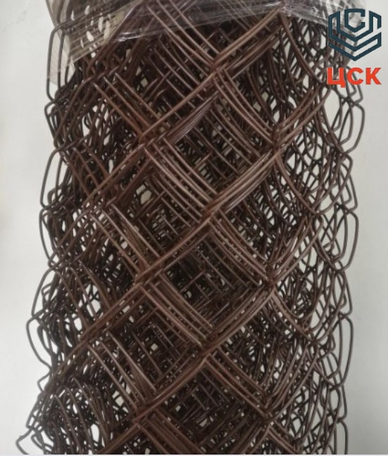 РБ Сетка-рабица ПВХ-полимерным покрытием, яч. 55х55х2.4 мм, 1.5х10 м, коричневая