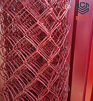 РБ Сетка-рабица ПВХ-полимерным покрытием, яч. 55х55х2.4 мм, 1х10 м, красная