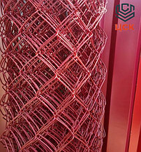 РБ Сетка-рабица ПВХ-полимерным покрытием, яч. 55х55х2.4 мм, 1.2х10 м, красная