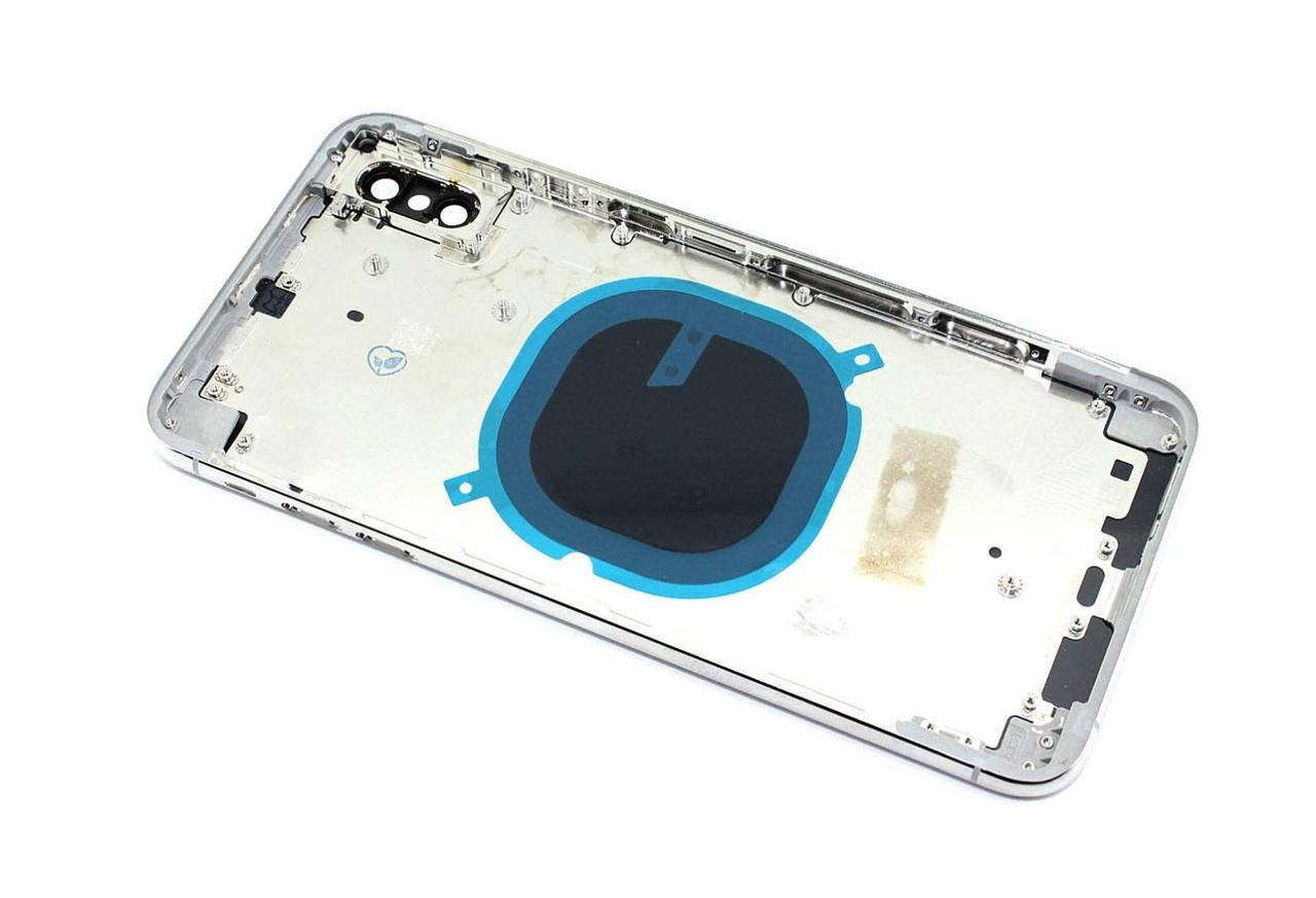Задняя крышка (корпус) в сборе с рамкой для телефона Apple iPhone Xs Max белая - фото 1 - id-p211177545