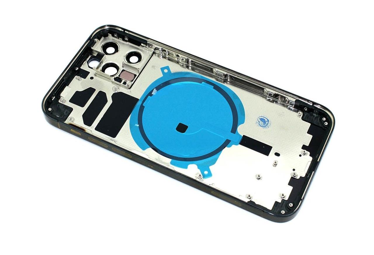 Задняя крышка (корпус) в сборе с рамкой для телефона Apple iPhone 12 Pro, синяя - фото 1 - id-p211177560
