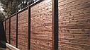 Забор из металлического сайдинга (металлосайдинг), под дерево, фото 6