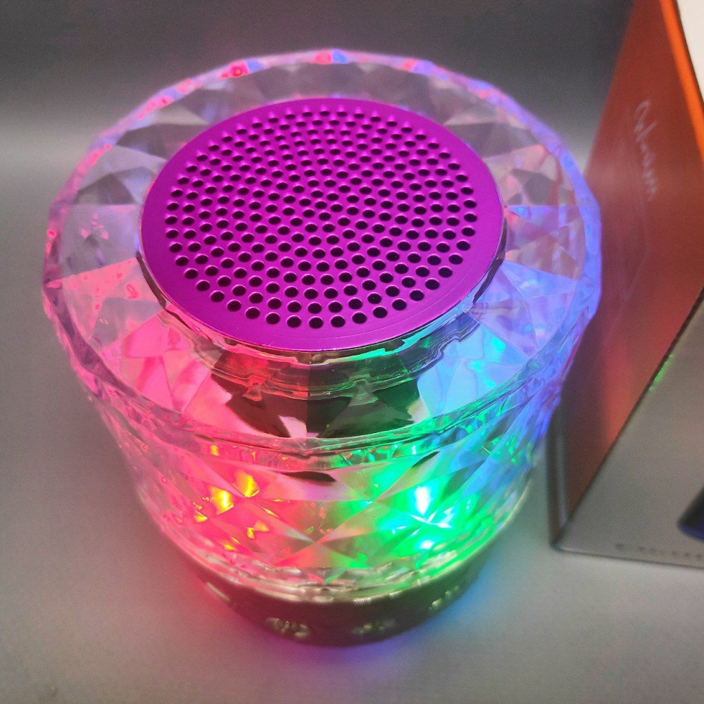 ПортативнаяBluetoothколонкаWireless Speaker S-18 с функциейTWS (музыка, FM-радио, подсветка) Фуксия - фото 6 - id-p210923280