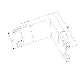 Коннектор угловой внутренний для накладного шинопровода 85002/00 (черный) Flat Magnetic, фото 2