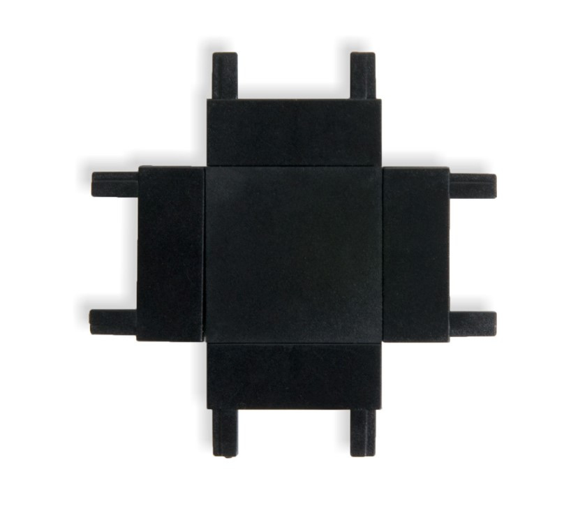 Четырёхсторонний соединитель для накладного шинопровода (чёрный) 85003/00 Flat Magnetic