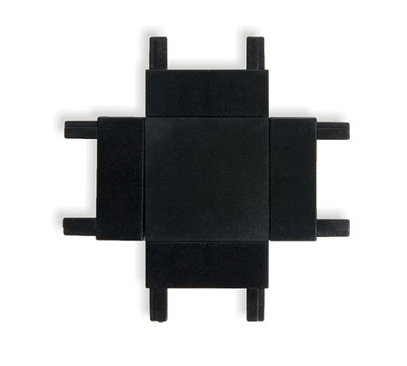 Четырёхсторонний соединитель для накладного шинопровода (чёрный) 85003/00 Flat Magnetic, фото 2