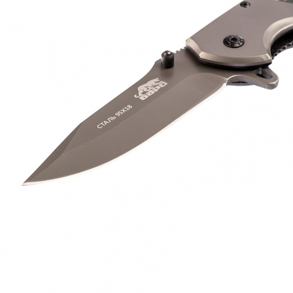 Нож туристический, складной, 220/90 мм, система Liner-Lock, с накладкой G10 на рукоятке Барс - фото 3 - id-p207772385