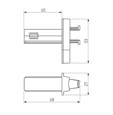 Соединитель для круглого шарнирного коннектора (чёрный) 85011/00 Slim Magnetic, фото 3