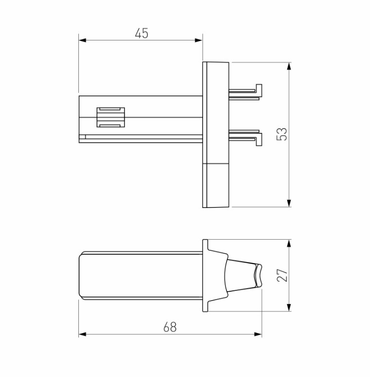 Соединитель для круглого шарнирного коннектора (чёрный) 85011/00 Slim Magnetic - фото 4 - id-p211193479