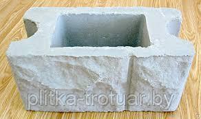 Блок бетонный для пролета забора "Рваный камень" 400х200х200, цветной - фото 2 - id-p211193985
