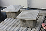 Блок бетонный для столба забора "Рваный камень" 300х300х200, цветной, фото 2