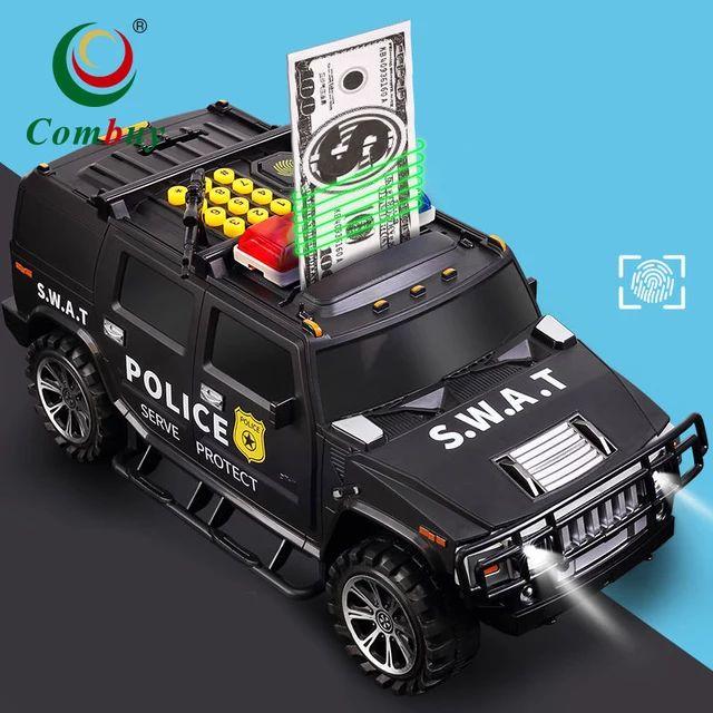 Полицейская машинка сейф копилка CASH TRUCK с кодом и отпечатком пальца - фото 9 - id-p211194039