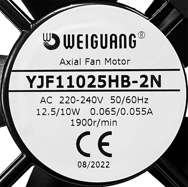 YJF11025HB Вентилятор 110х110х25 мм, 220V HB Weiguang - фото 2 - id-p211194131