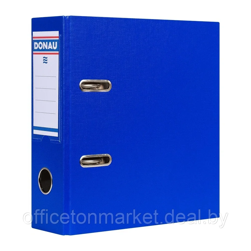Папка-регистратор, A5, 75 мм, ПВХ ЭКО, синий - фото 1 - id-p198391297
