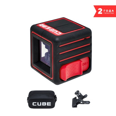 Лазерный уровень ADA CUBE 3D Home Edition (лазерный уровень, батарея, крепление универсальное-зажим,