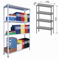 Стеллаж металлический Практик MS (MS 185/100х40/4)