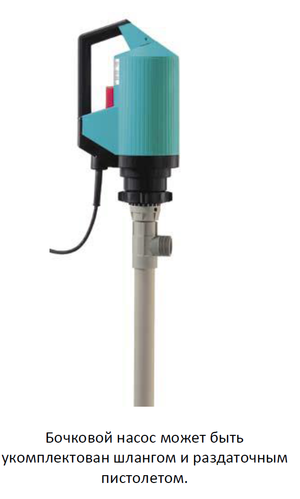 Электрический химстойкий бочковой насос Gruen Pumpen (Германия), 850 W, 1200 мм, ПВДФ
