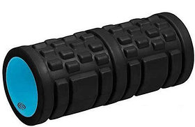 Ролик для йоги (массажный) Lite Weights 33см x 14см, черный/голубой , 6500LW
