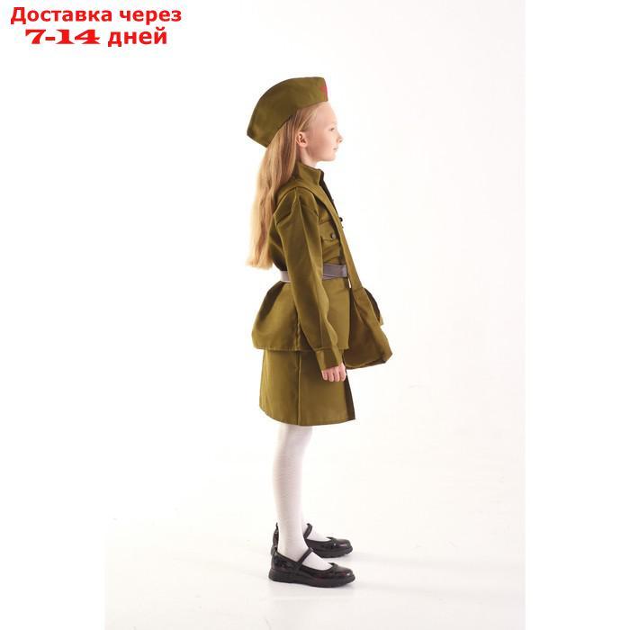Костюм военного "Санитарка" для девочки, 5-7 лет рост 122-134 см - фото 2 - id-p211172654