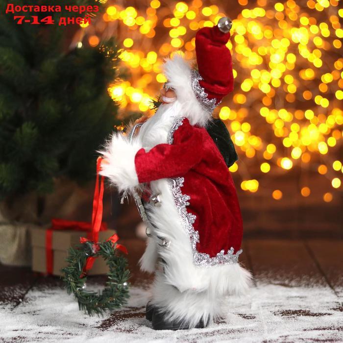 Дед Мороз "В красной шубке с новогодним венком" 16х30 см - фото 2 - id-p211175739