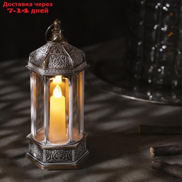 Фигура свет. "Ротонда античная, 1 свеча" 14х6.3х6.3 см, 1 LED, 3хAG13, Т/БЕЛЫЙ - фото 1 - id-p211175946