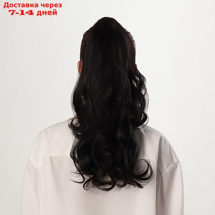Хвост накладной, волнистый волос, на крабе, 40 см, 150 гр, цвет чёрный - фото 2 - id-p211172920