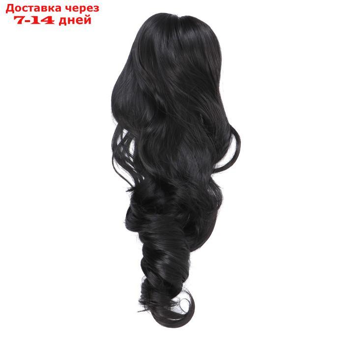 Хвост накладной, волнистый волос, на крабе, 40 см, 150 гр, цвет чёрный - фото 3 - id-p211172920