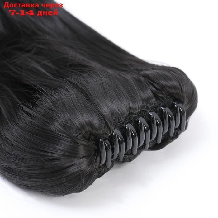 Хвост накладной, волнистый волос, на крабе, 40 см, 150 гр, цвет чёрный - фото 4 - id-p211172920