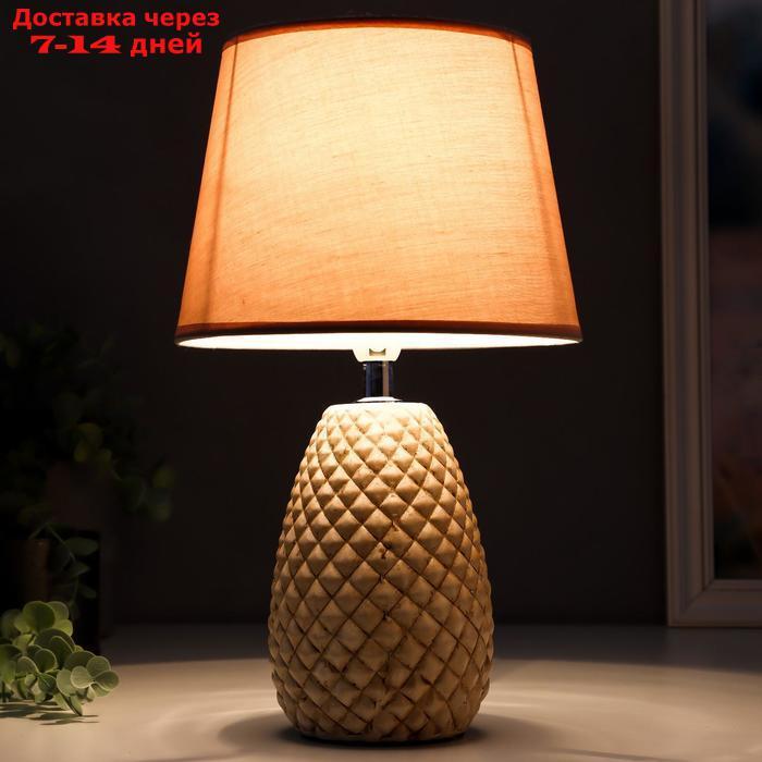 Лампа настольная 16026/1 E14 40Вт коричнево-серый 20х20х33,5 см - фото 3 - id-p211173347