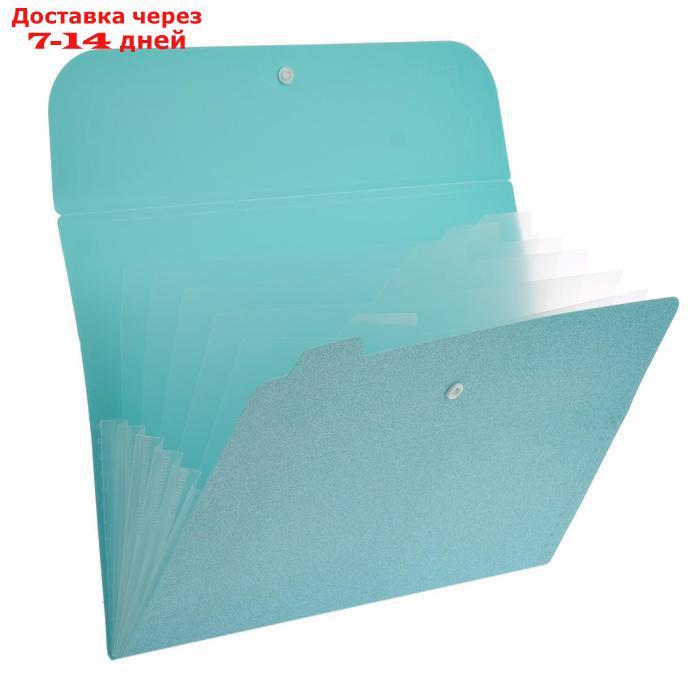 Папка-конверт (картотека) на кнопке 6 отделений, deVENTE "Glitter Shine" A4 (320x230 мм), 400 мкм, фактура - фото 6 - id-p211173601