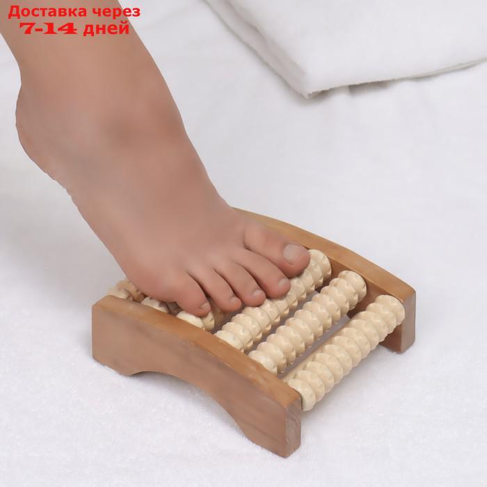 Массажёр для ног "Ножное счастье", 6 рядов, деревянный - фото 1 - id-p211173811